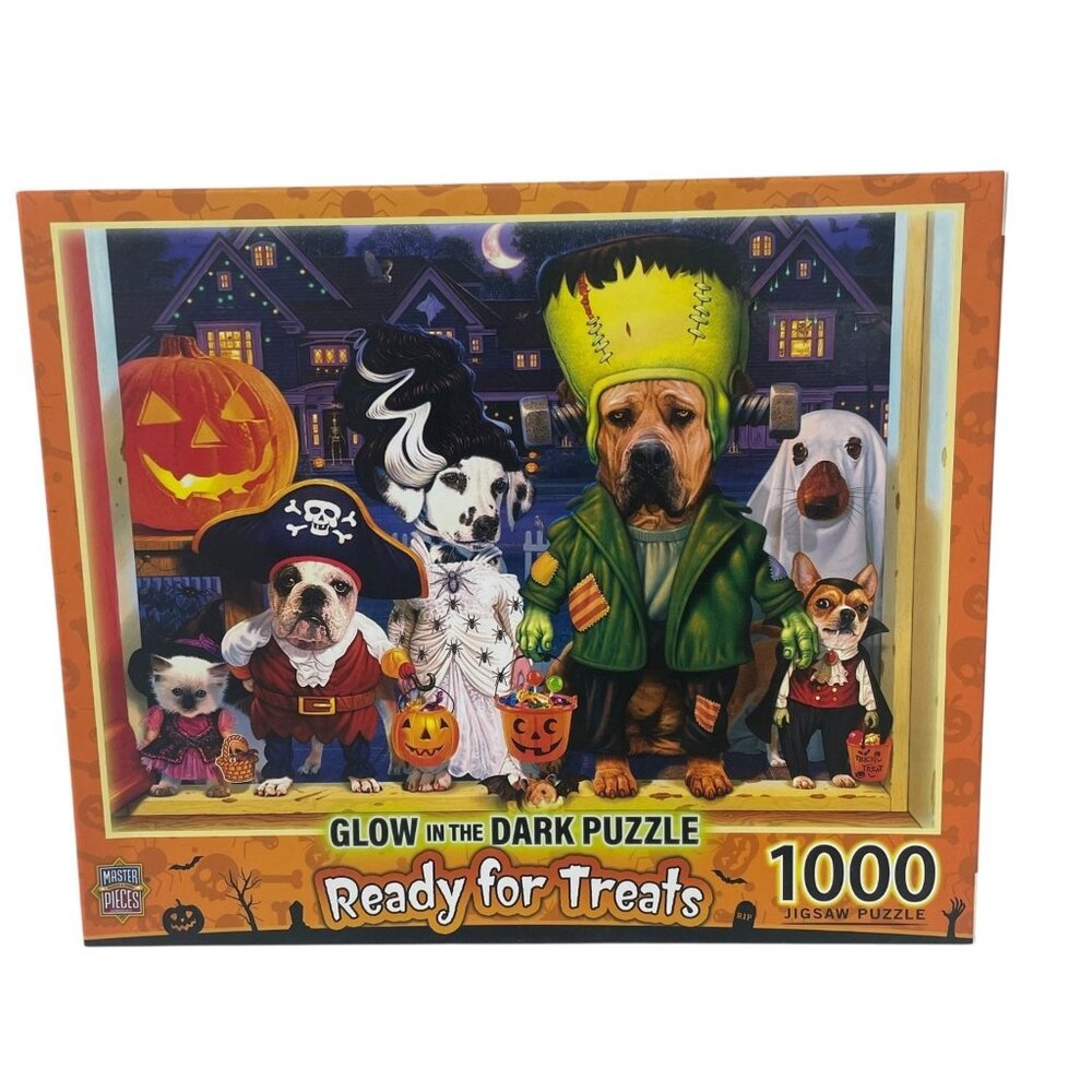 MASTERPIECES 1000-Piece Jigsaw Puzzle Ready for Treats Glow Dark‎ Steve Read